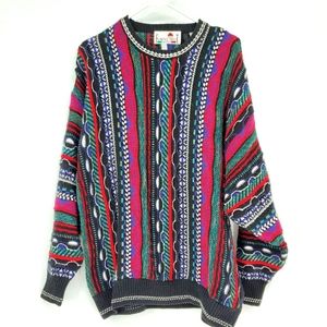 Vintage-Inspired Multicolor Striped Crewneck Sweater - Men